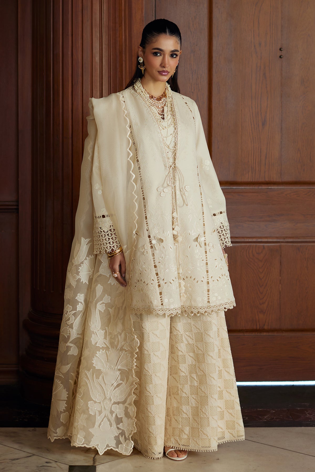 Liza by Saad Bin Shahzad Double Layered Shirt Set - Shahana Collection UK