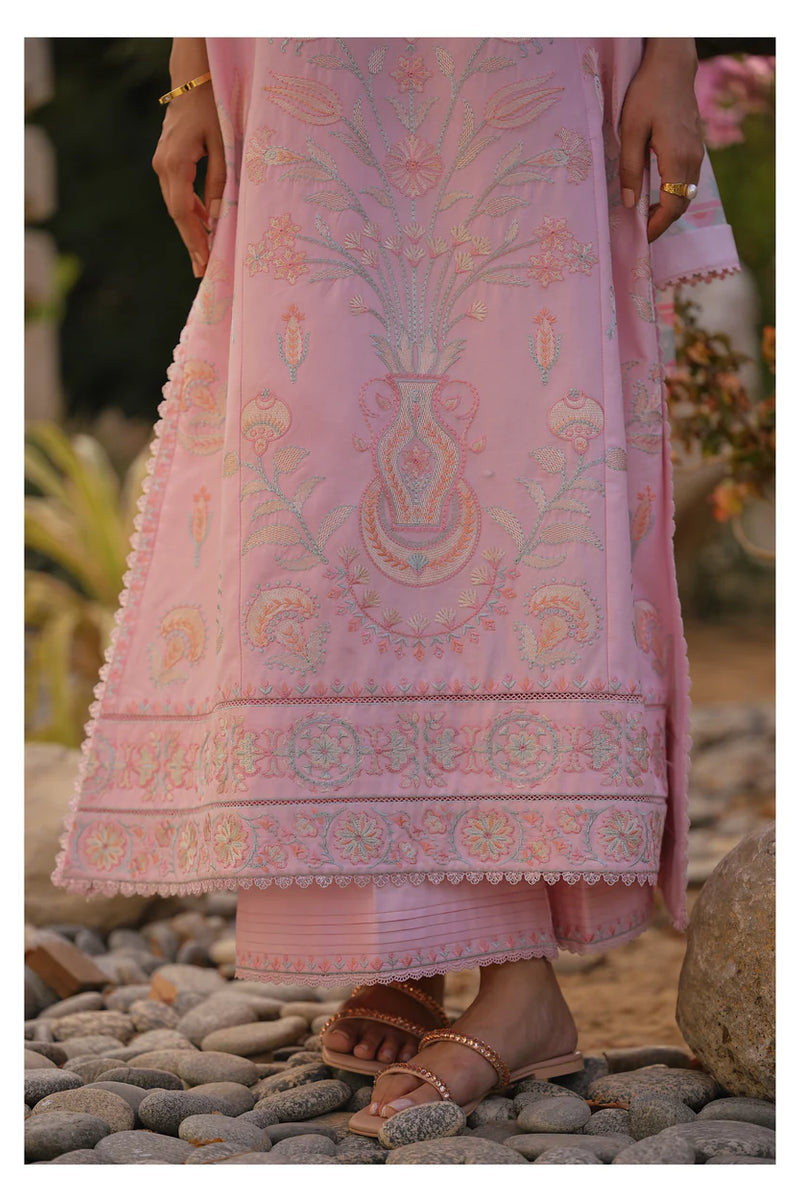 PASTEL CLOUD LUXURY PRINTED EMBROIDERED LAWN SET (NEL-25613)