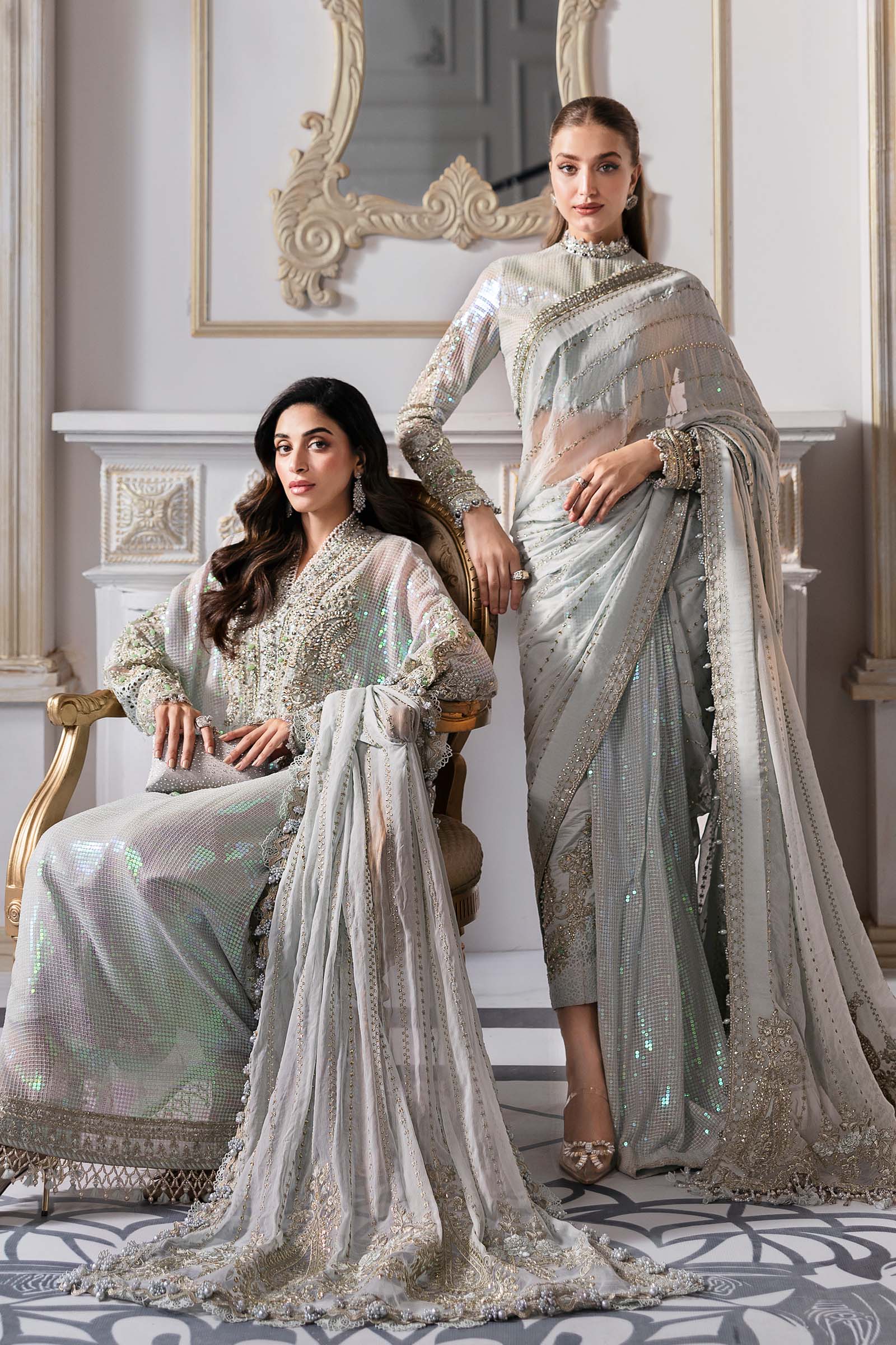 3 Piece Unstitched Embroidered Chiffon Suit | BD-3005