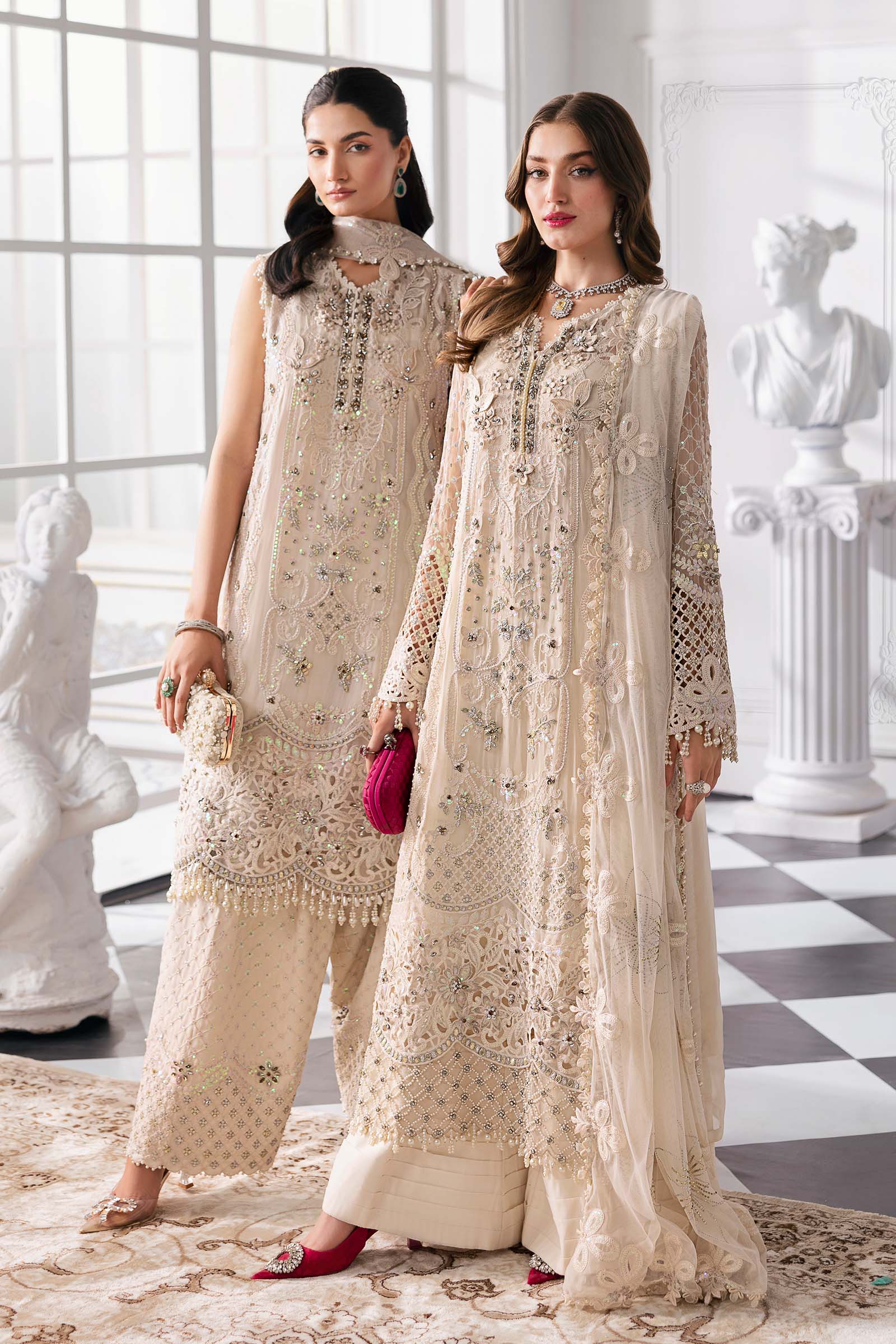3 Piece Unstitched Embroidered Chiffon Suit | BD-3007