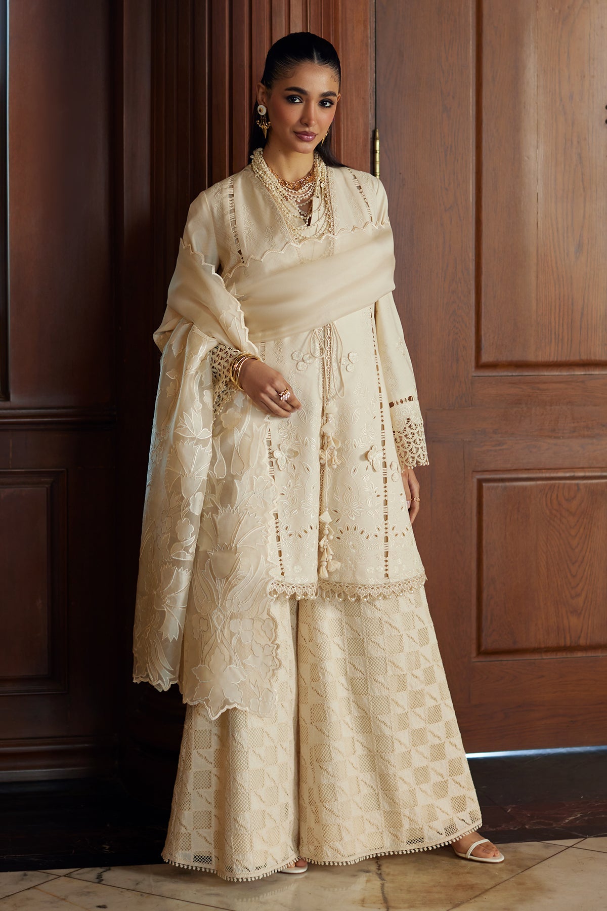 Liza by Saad Bin Shahzad Double Layered Shirt Set - Shahana Collection UK