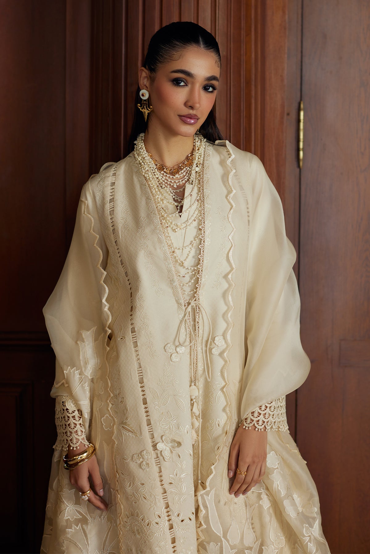 Liza by Saad Bin Shahzad Double Layered Shirt Set - Shahana Collection UK