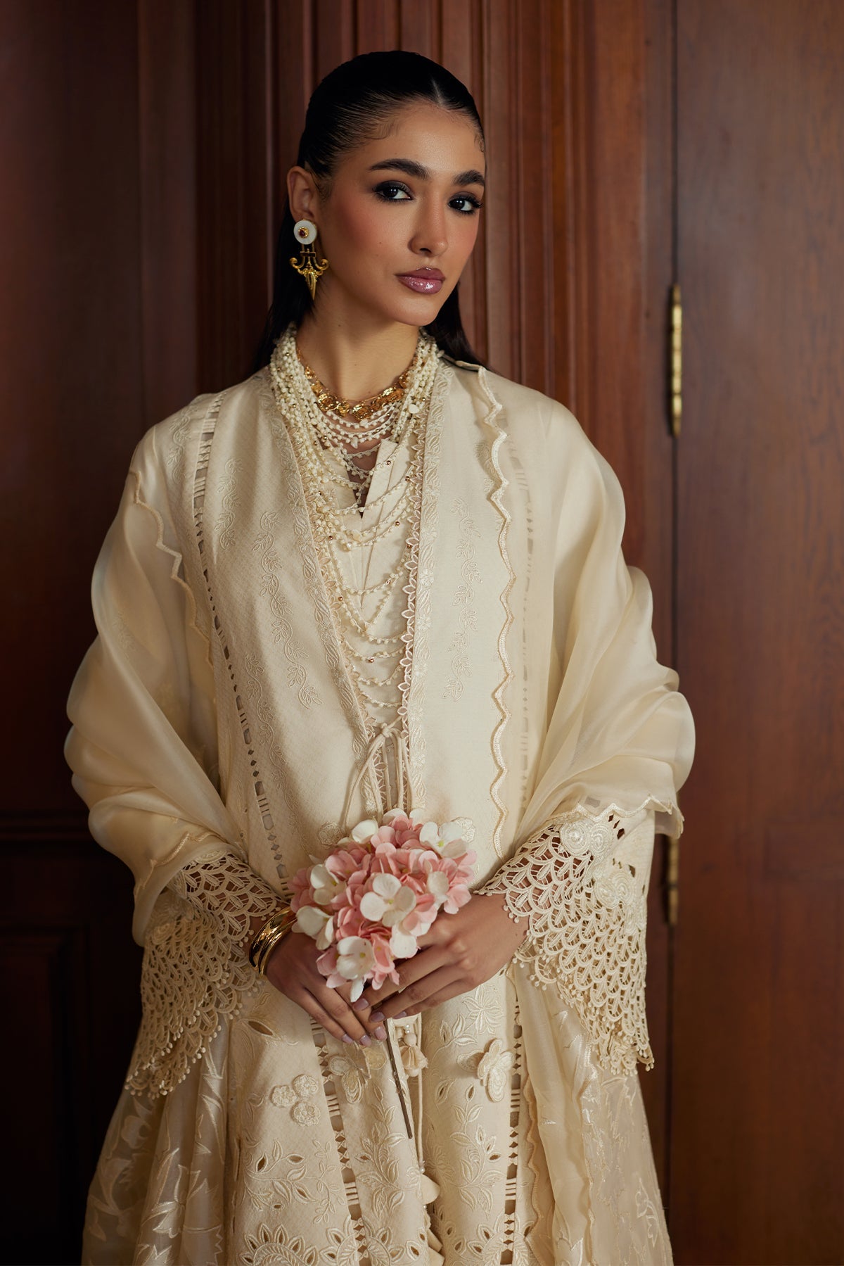 Liza by Saad Bin Shahzad Double Layered Shirt Set - Shahana Collection UK