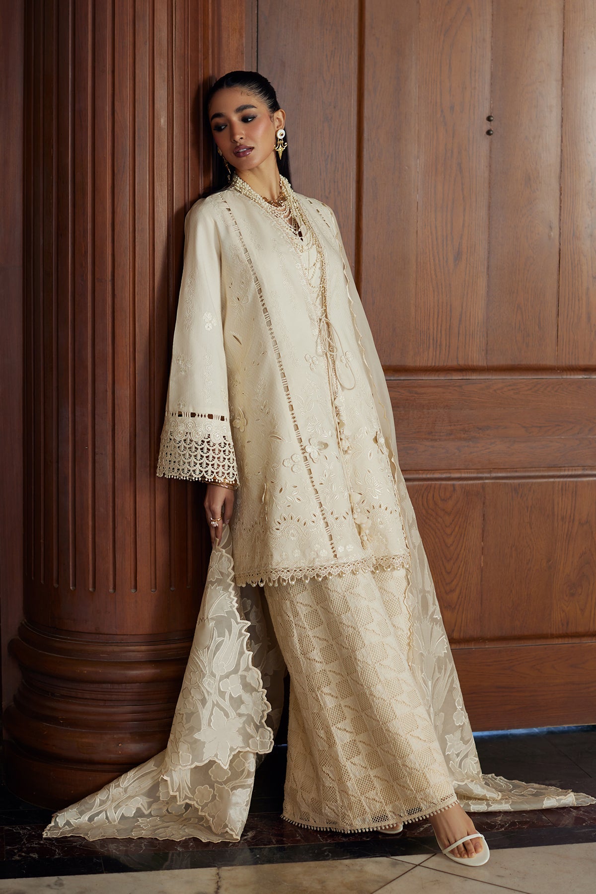 Liza by Saad Bin Shahzad Double Layered Shirt Set - Shahana Collection UK