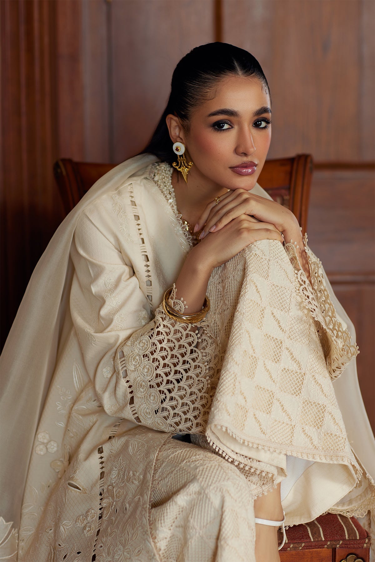Liza by Saad Bin Shahzad Double Layered Shirt Set - Shahana Collection UK