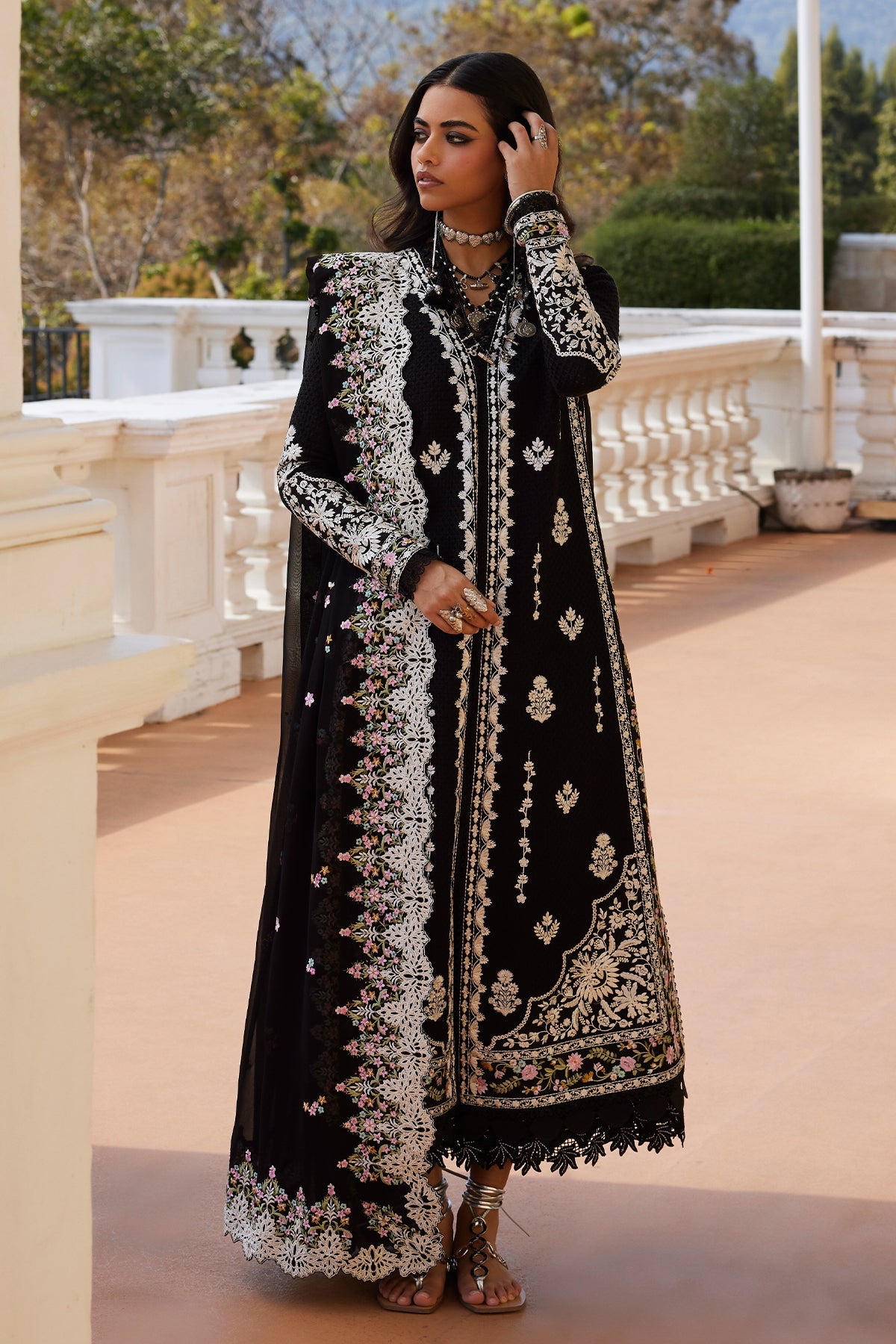 Aleia by Saad Bin Shahzad Front Open Kurta Set - Shahana Collection UK