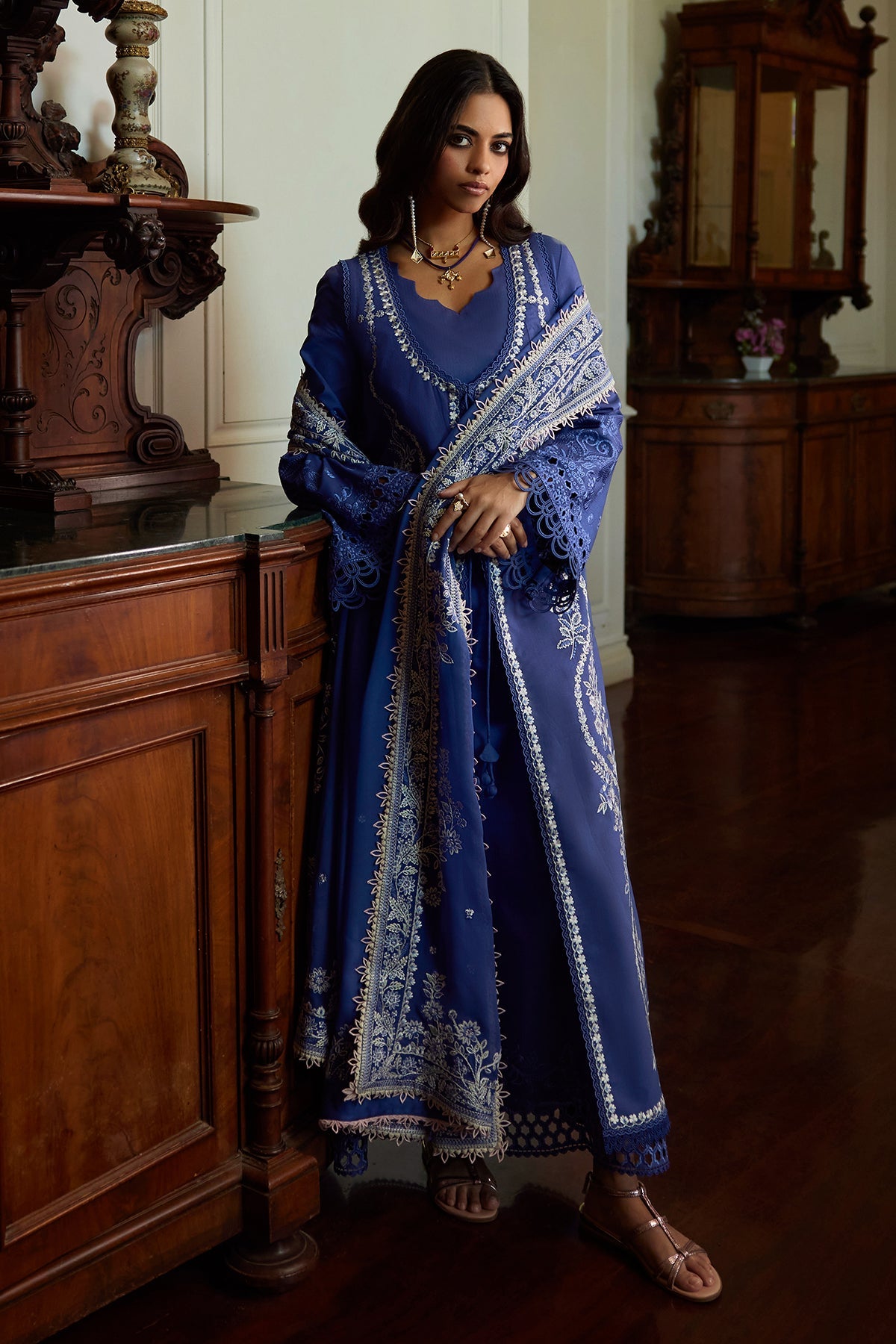 Eslem by Saad Bin Shahzad Front Open Dress - Shahana Collection UK