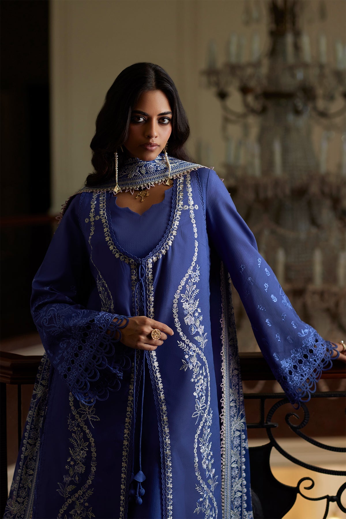 Eslem by Saad Bin Shahzad Front Open Dress - Shahana Collection UK