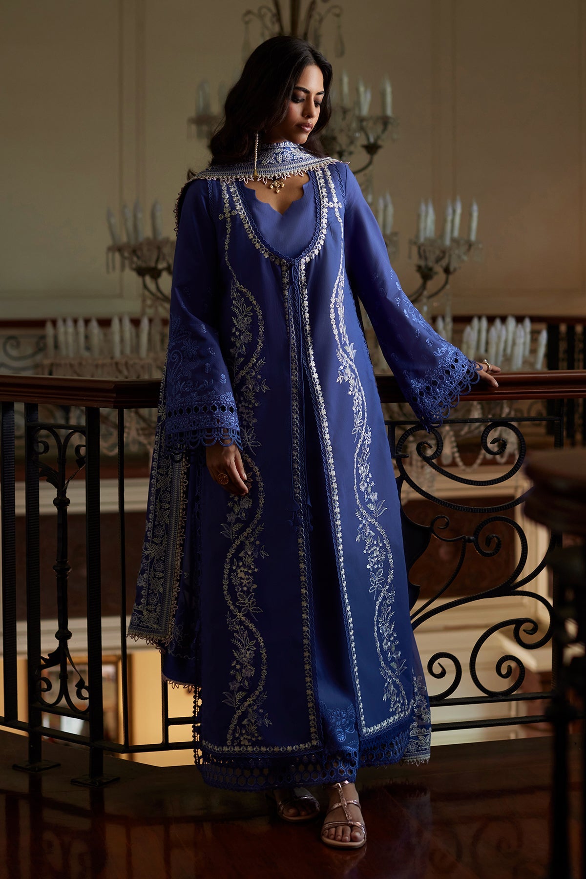 Eslem by Saad Bin Shahzad Front Open Dress - Shahana Collection UK