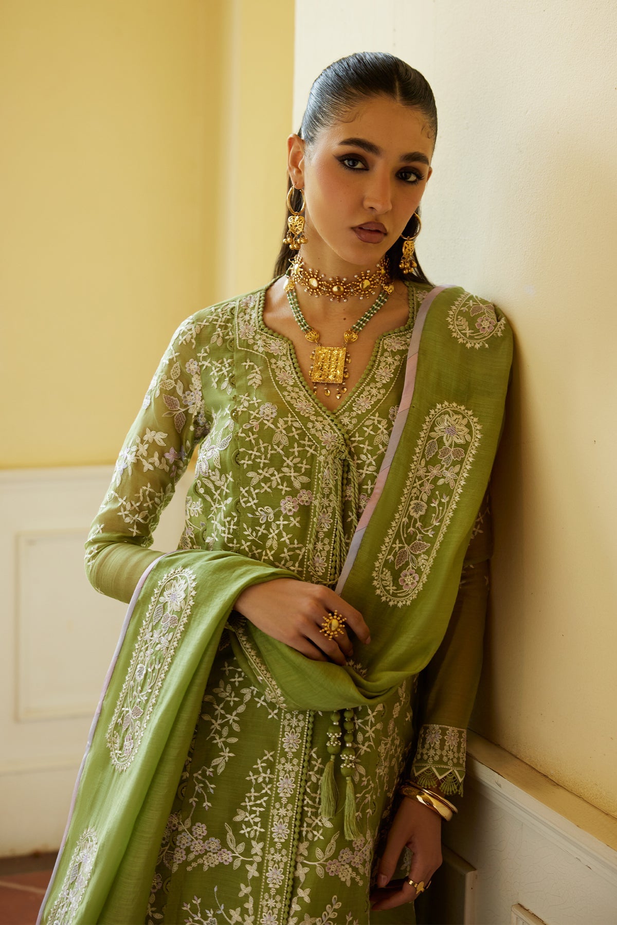Minha by Saad Bin Shahzad Angrakha Kurta Set - Shahana Collection UK