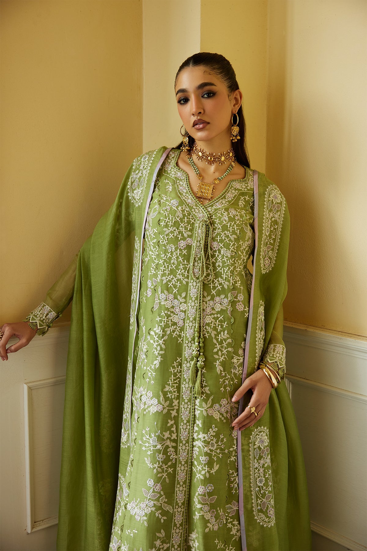 Minha by Saad Bin Shahzad Angrakha Kurta Set - Shahana Collection UK