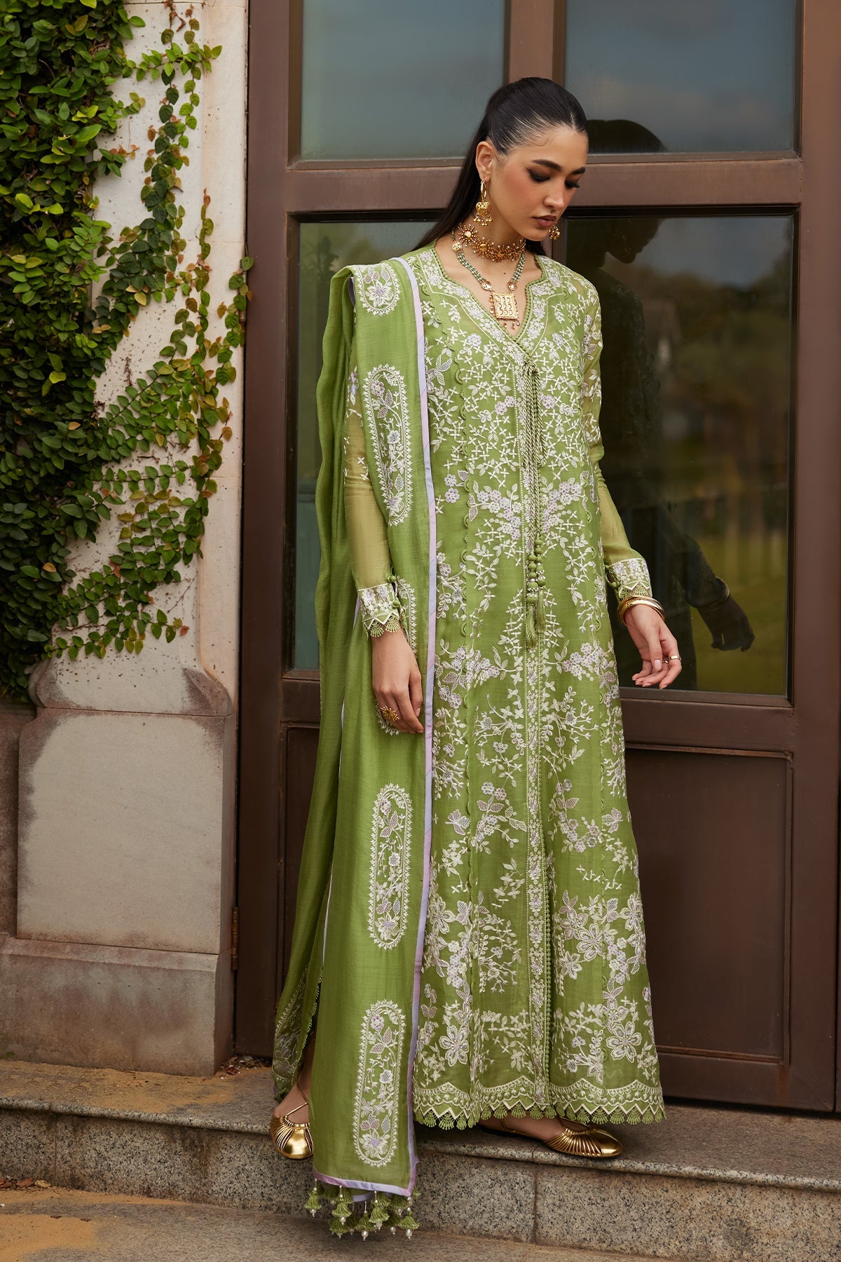 Minha by Saad Bin Shahzad Angrakha Kurta Set - Shahana Collection UK