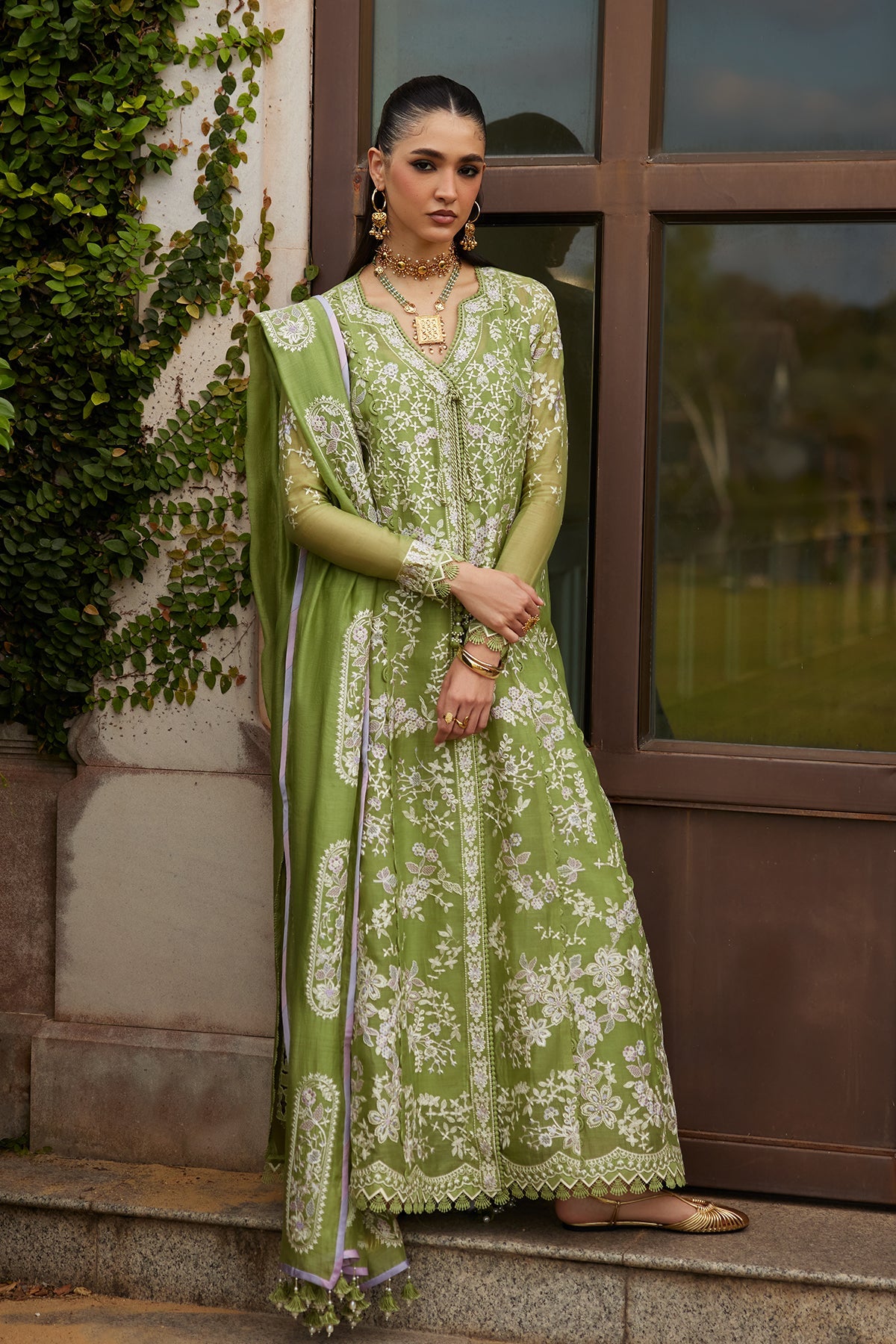 Minha by Saad Bin Shahzad Angrakha Kurta Set - Shahana Collection UK
