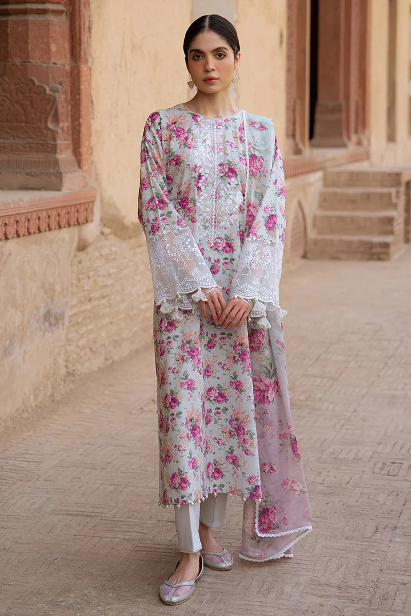 SPARKLING GEM-3PC PRINTED LAWN SUIT