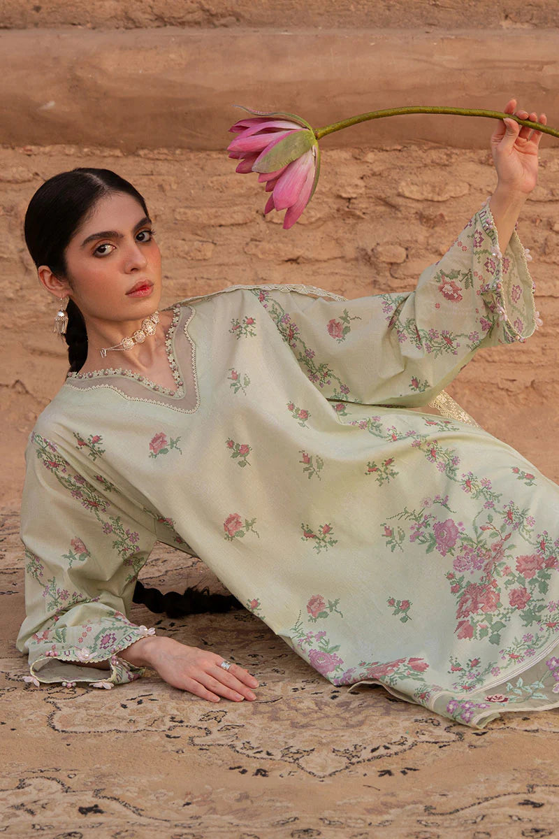 CITRINE AURA-3PC PRINTED LAWN SUIT