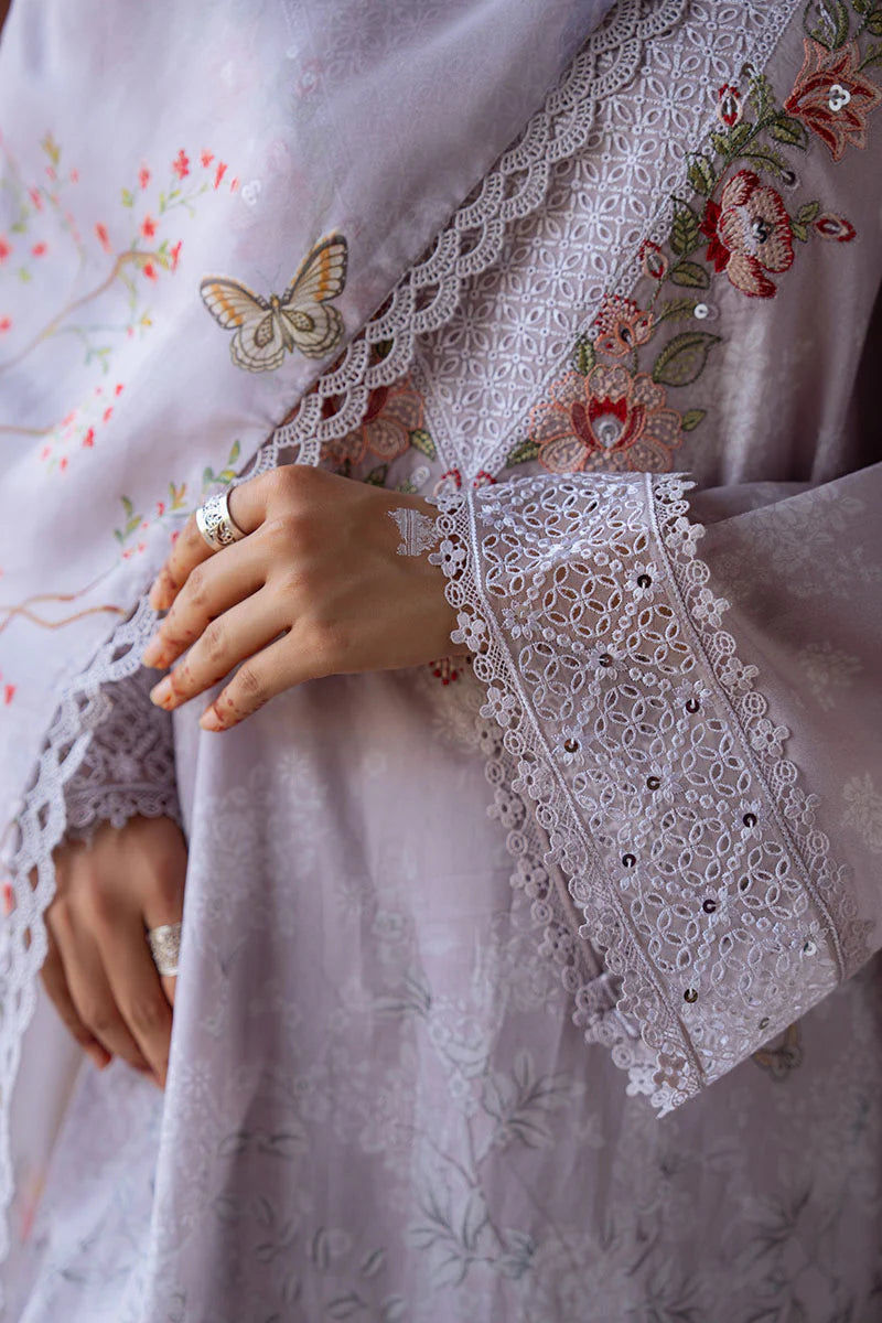 VIOLET POSY-3PC PRINTED LAWN SUIT