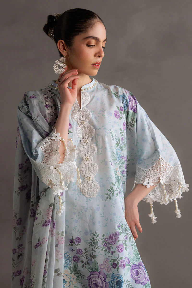 OCEAN BREEZE-3PC PRINTED LAWN SUIT