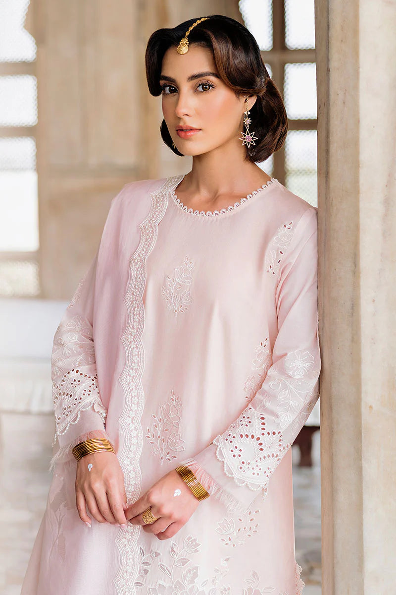PEACH BLUSH-3PC EMBROIDERED LAWN SUIT