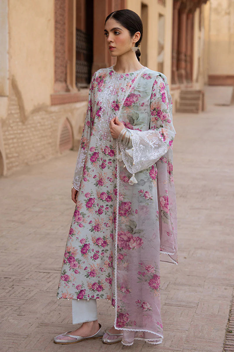 SPARKLING GEM-3PC PRINTED LAWN SUIT