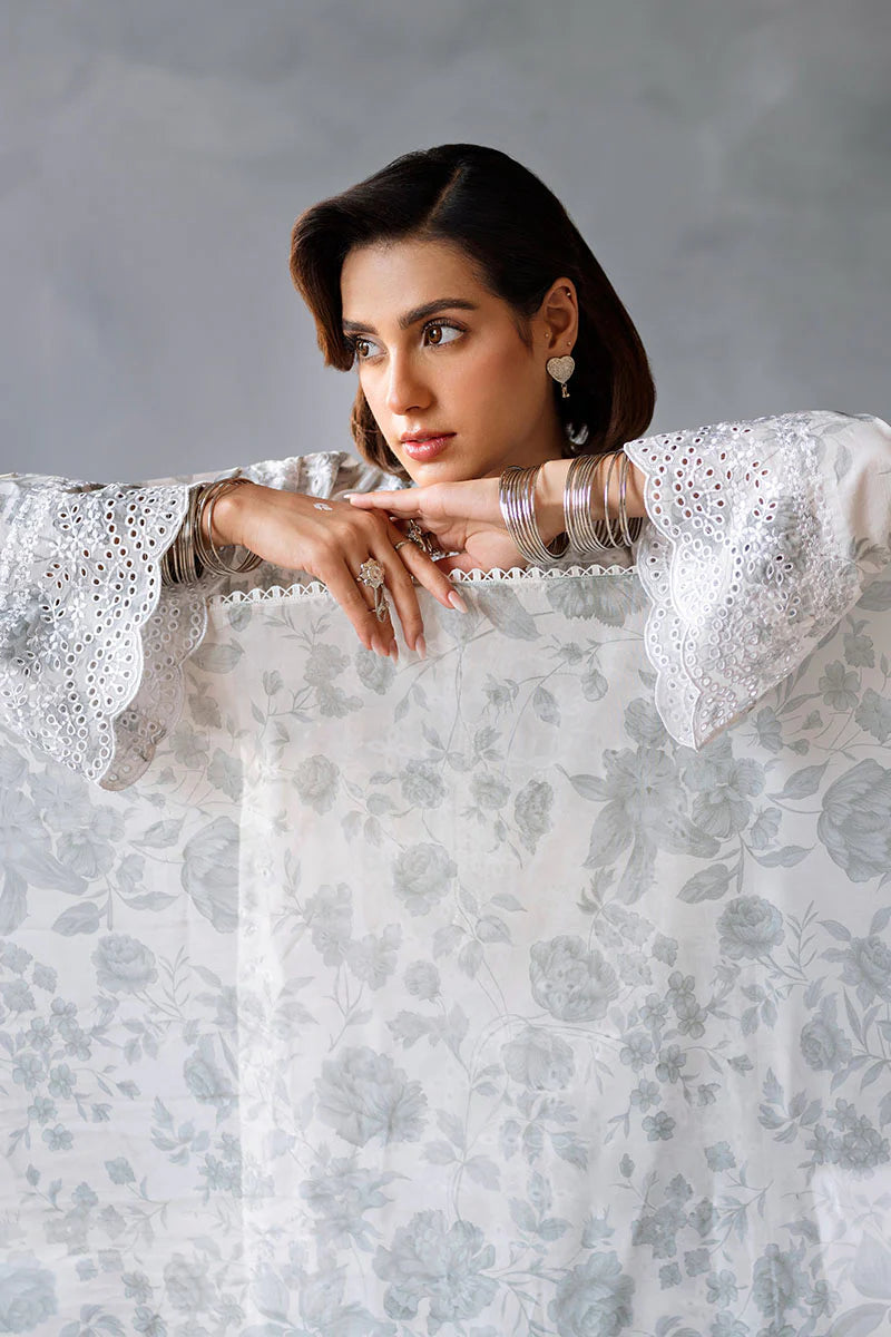 MESH BLOOM-3PC PRINTED LAWN SUIT