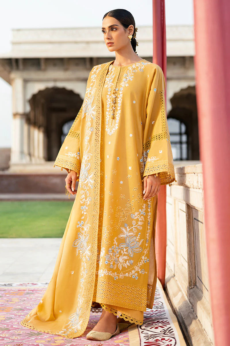 MUSTARD MIRAGE-3PC EMBROIDERED LAWN SUIT