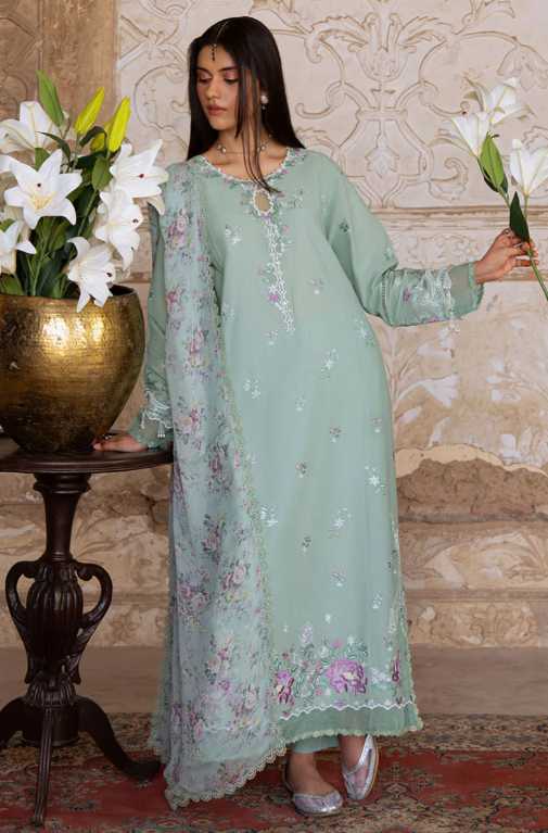 SAGE GRACE-3PC EMBROIDERED LAWN SUIT